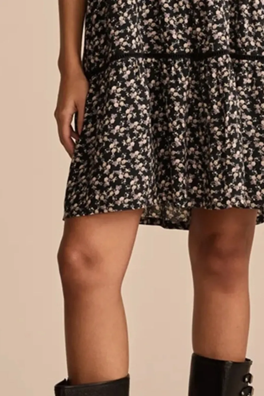 Lace Trimmed Tank Mini Dress