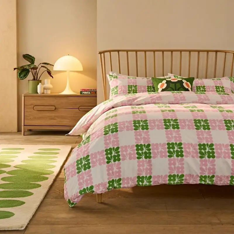 Printed Floral Cotton Duvet Cover Set