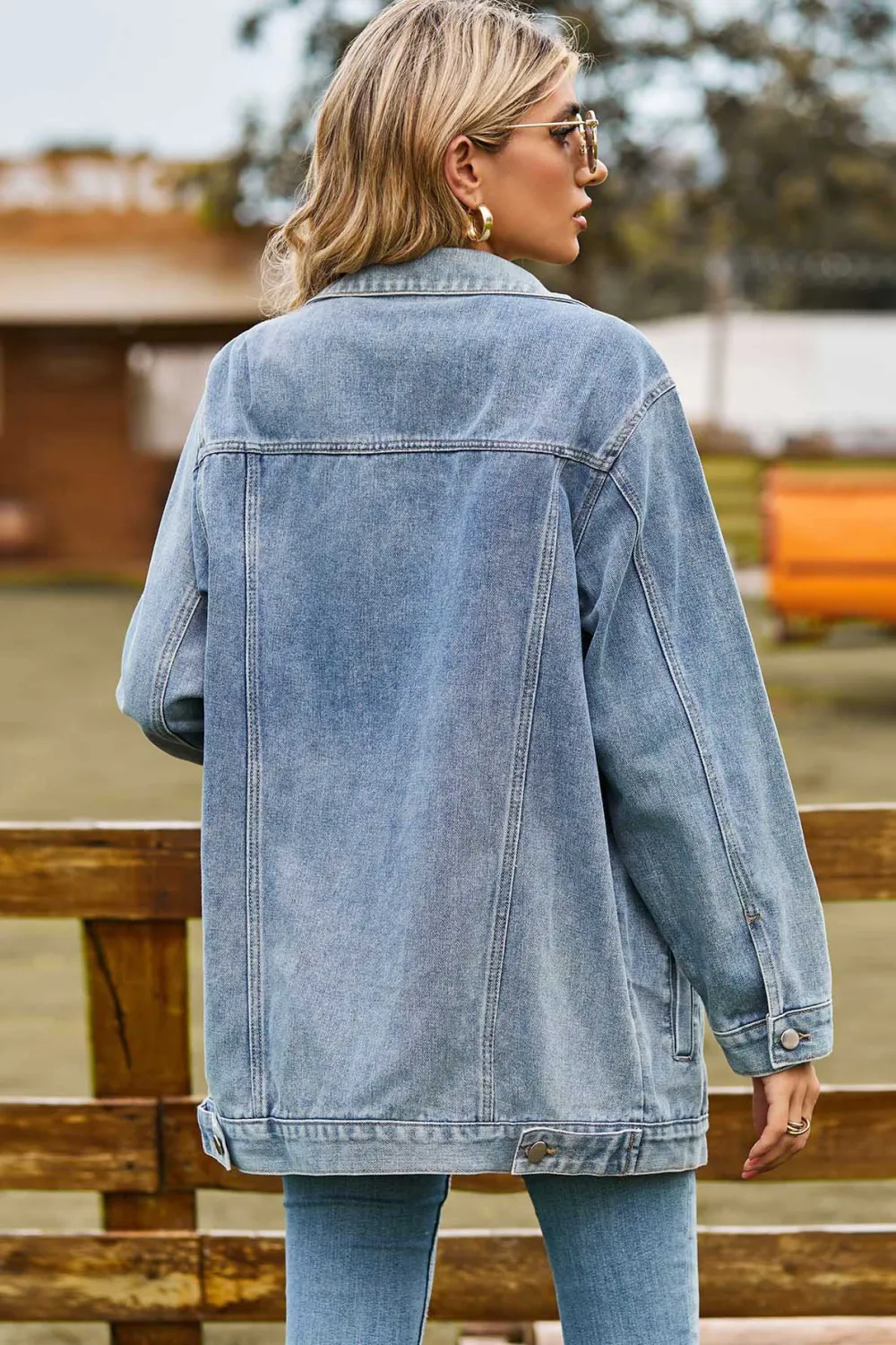 Leopard-Print Denim Textured Jacket