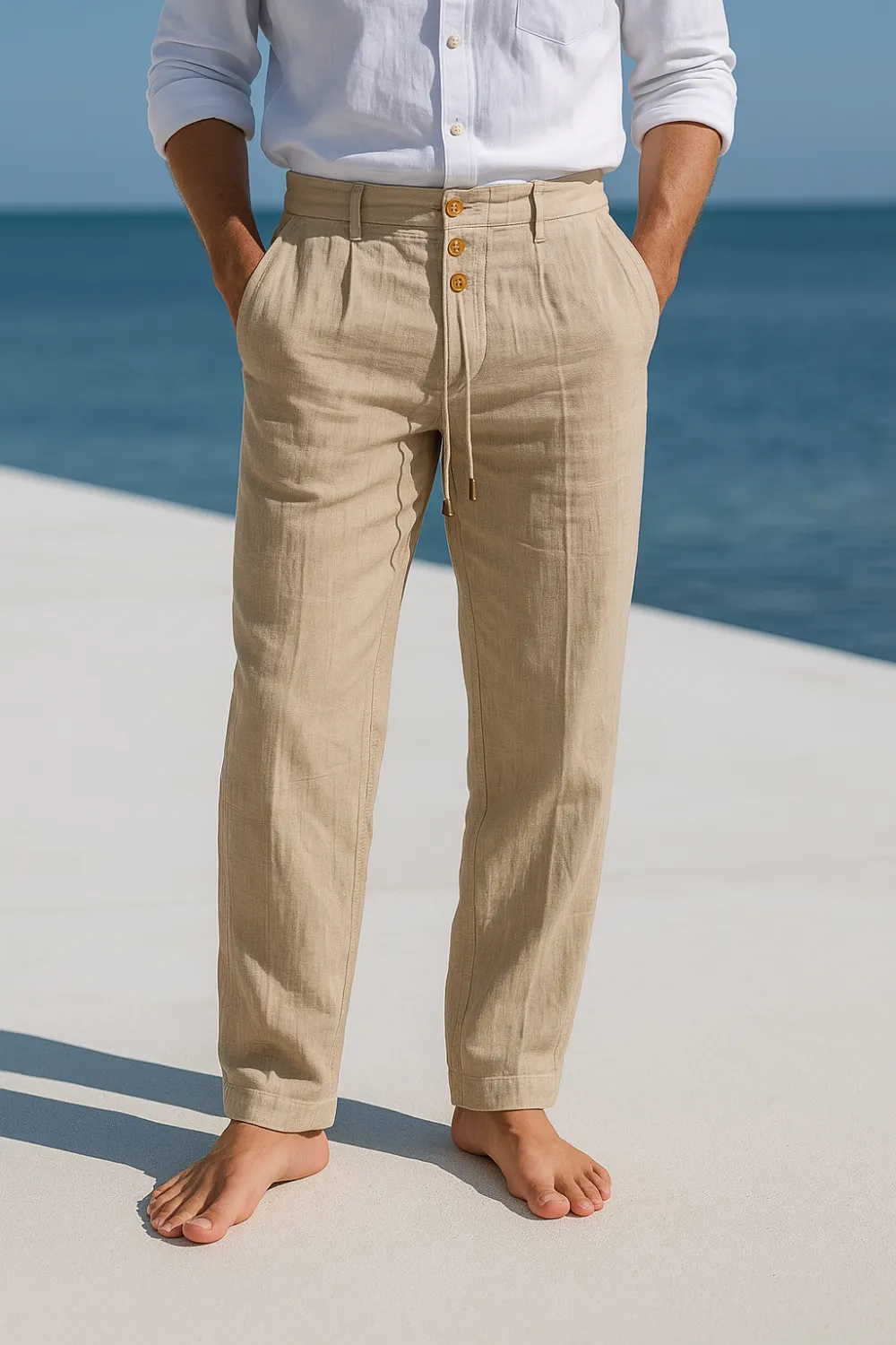 Linen Drawstring Pants