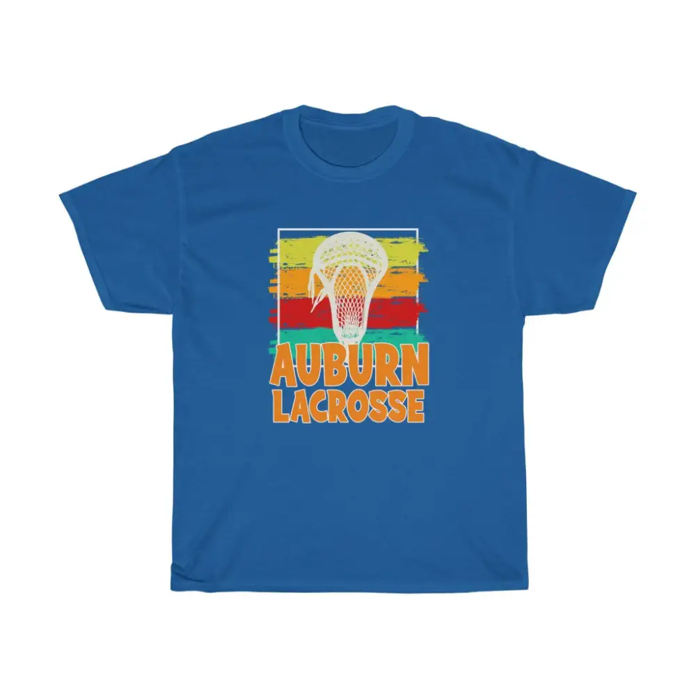 Auburn Lacrosse Paintbrush Strokes T-Shirt