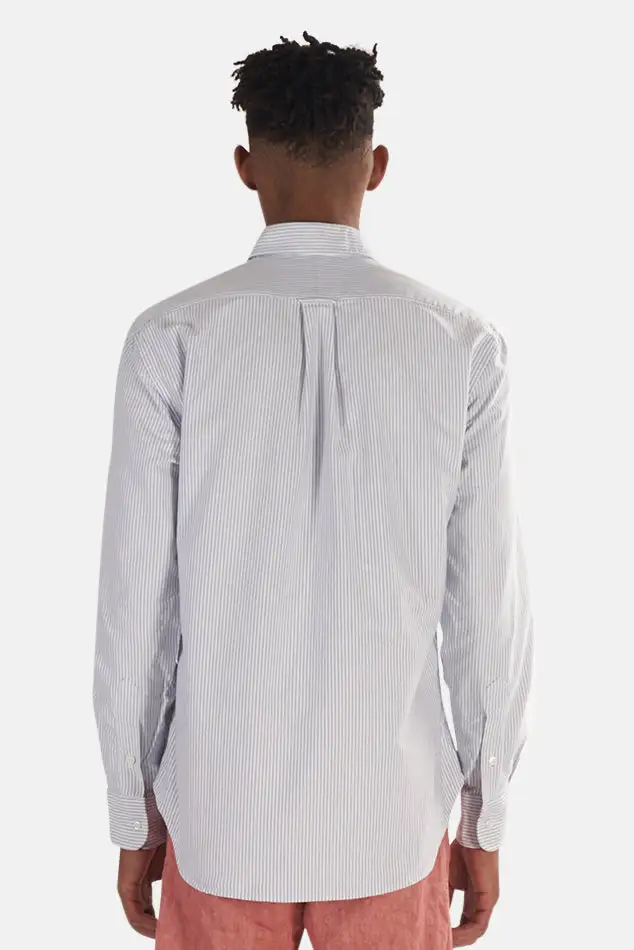 Classic Button Down Striped Cotton Shirt