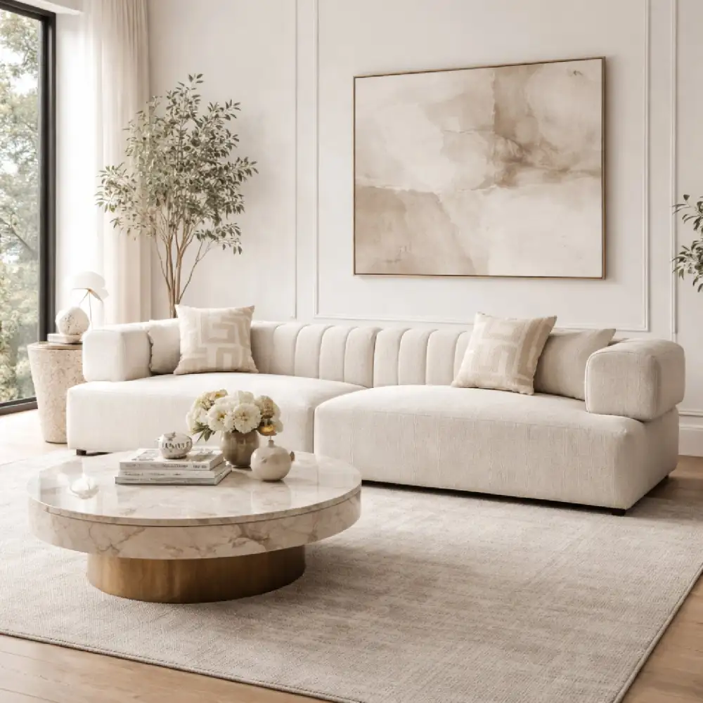 Modern Square-Arm Sofa