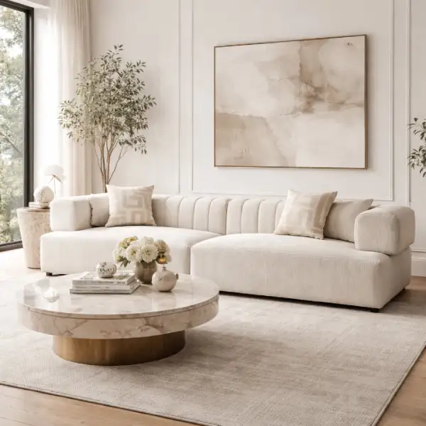 Modern Square-Arm Sofa