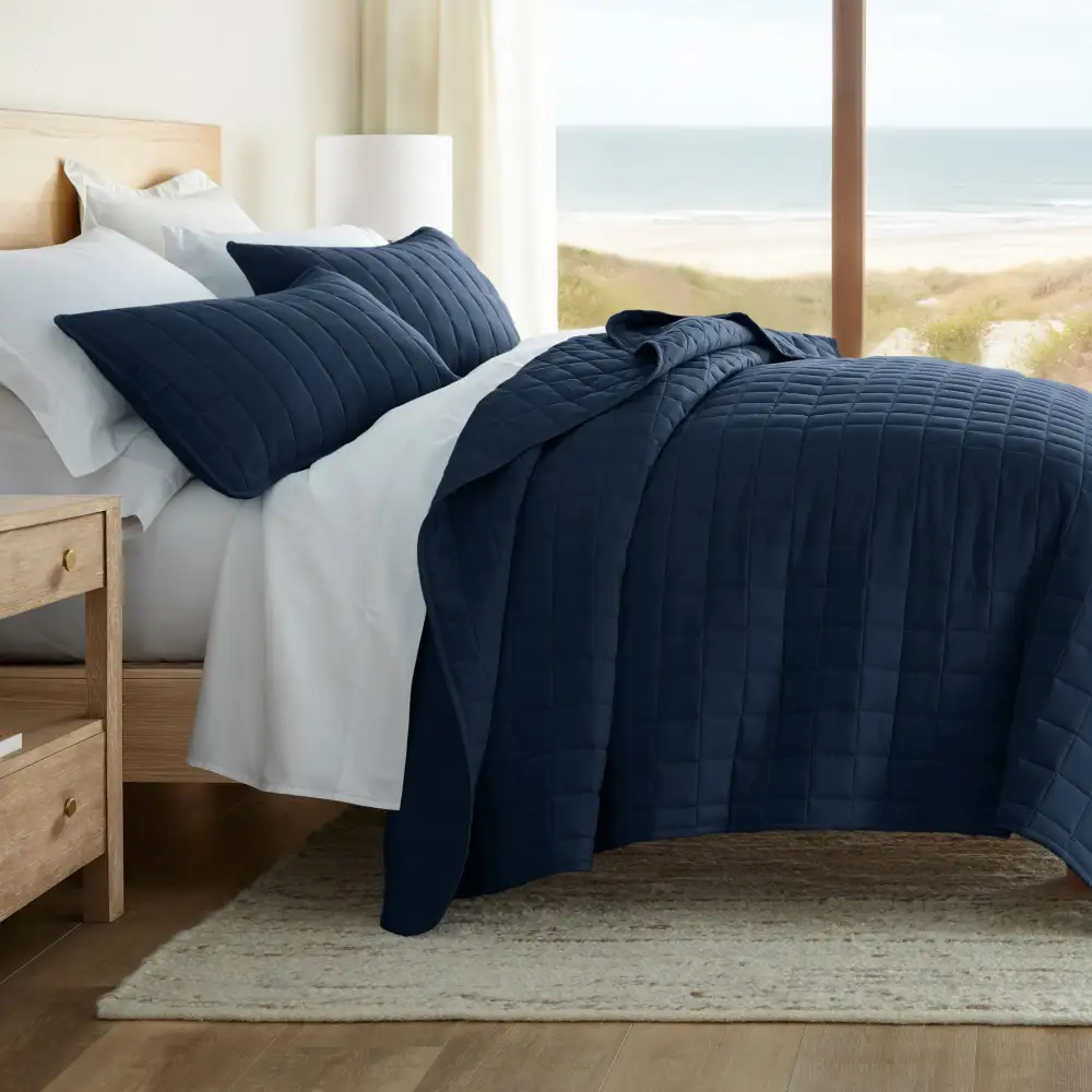 Square Quilted Coverlet Set