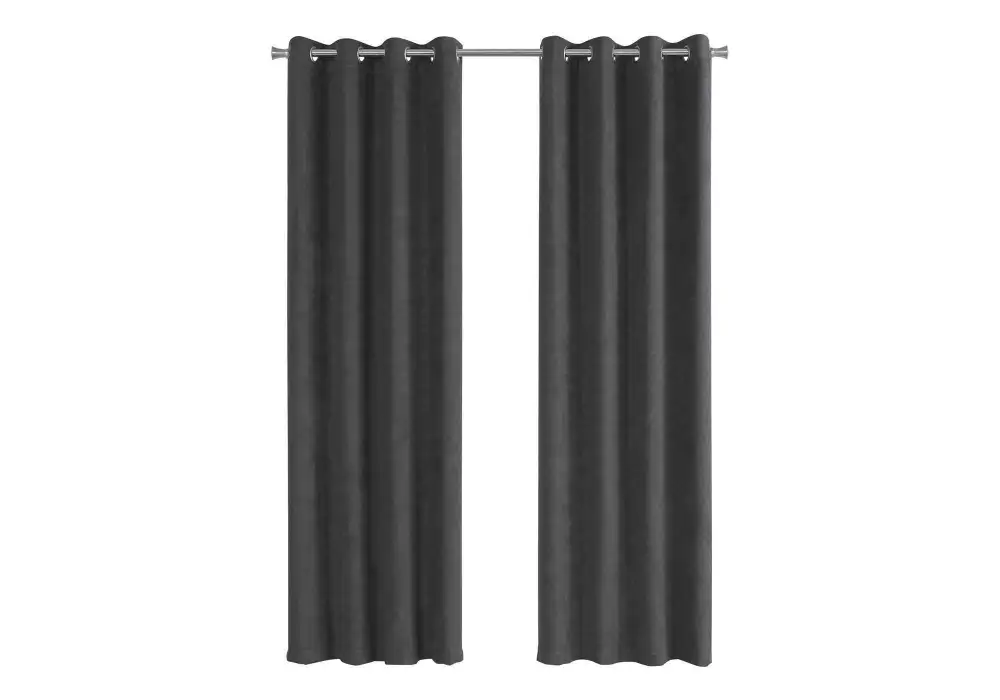 Clean-Lined Room Darkening Micro Suede Grommet Contemporary Curtain Panel Pair