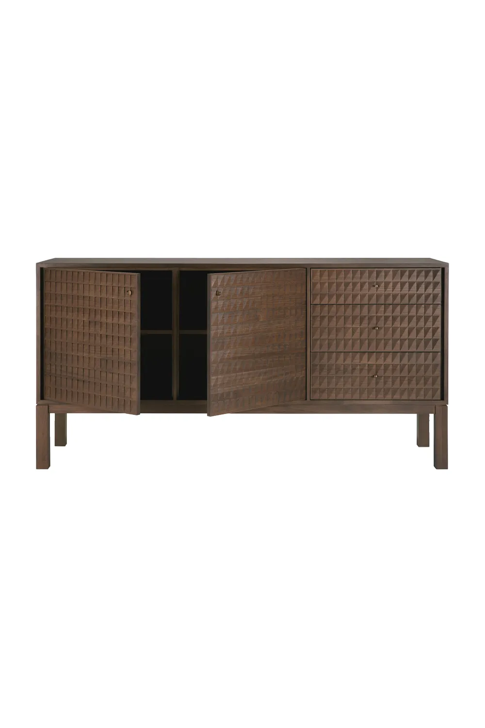 Hand-Carved Paneled Sideboard