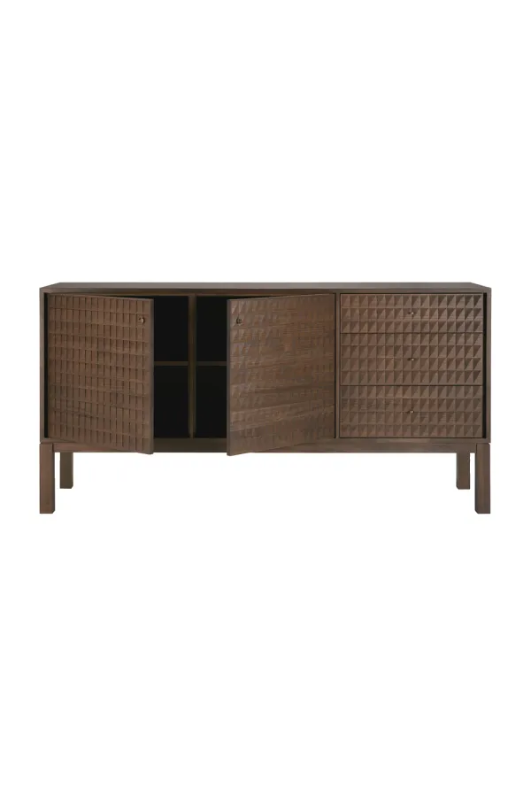 Hand-Carved Paneled Sideboard