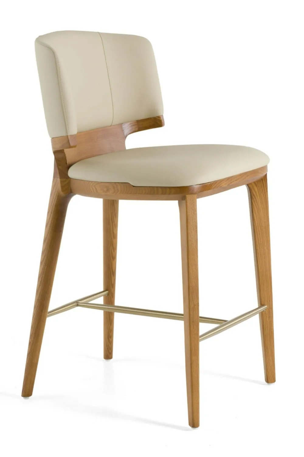 Minimal Leather Vegan-Leather Counter Stool