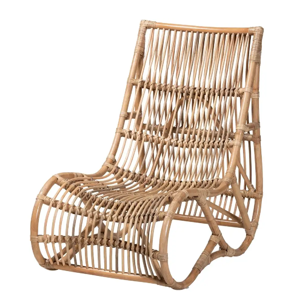Rattan High-Back Lounge Chair