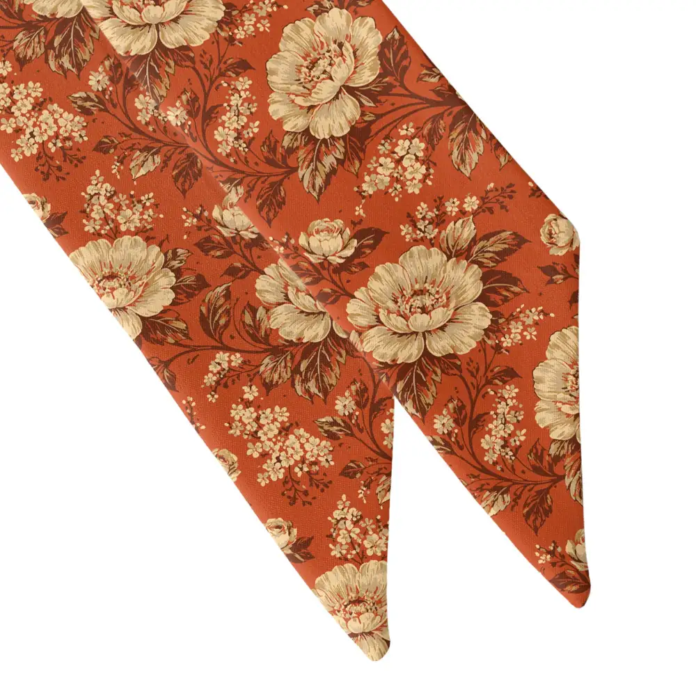 Vintage Floral Pattern Hair Scarf