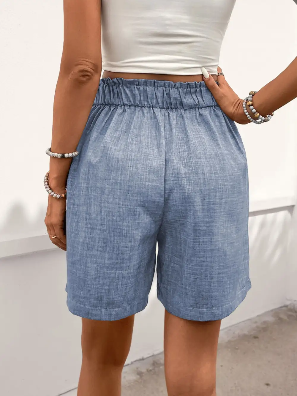 Casual Simple Pocket Detail Shorts