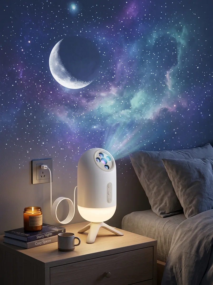 Room Accent Moon And Star Galaxy Night Projector