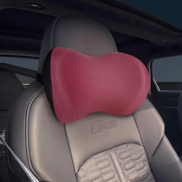 Super Soft Car Headrest Pillow, 100% Memory Foam Car Neck Pillow with Adjustable Strap & Breathable Removable Cover, Ergonomic Design - Travel Pillow Car Pillow for Neck/Back Pain Relief(Black, 1PC)