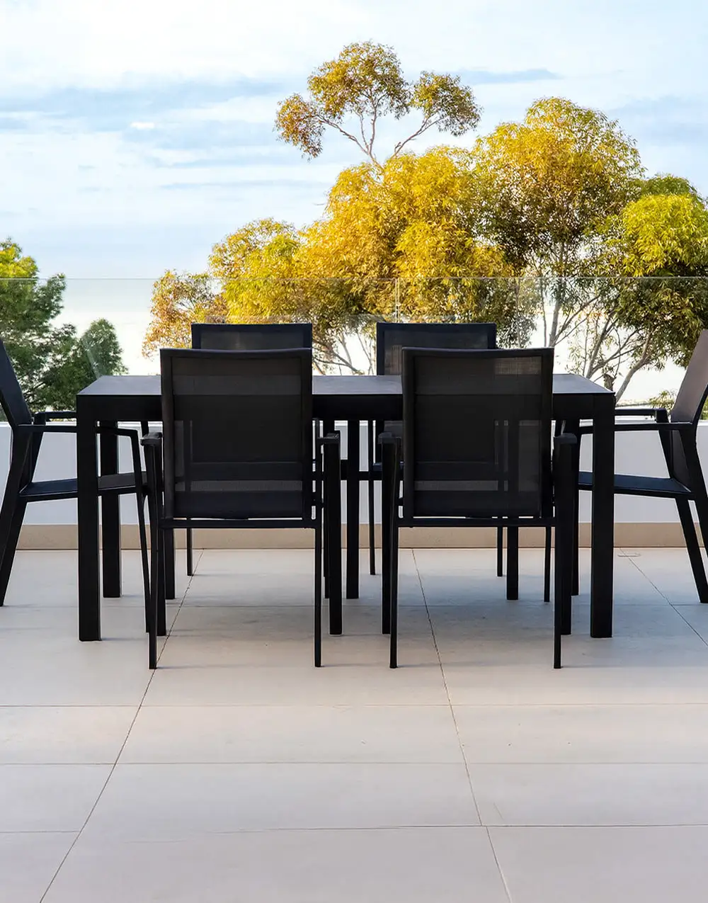 Rectangular Ceramic Patio Table