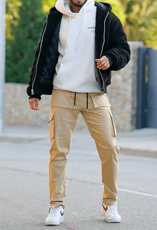 Khaki Cargo Cargo Pants Clean Cut