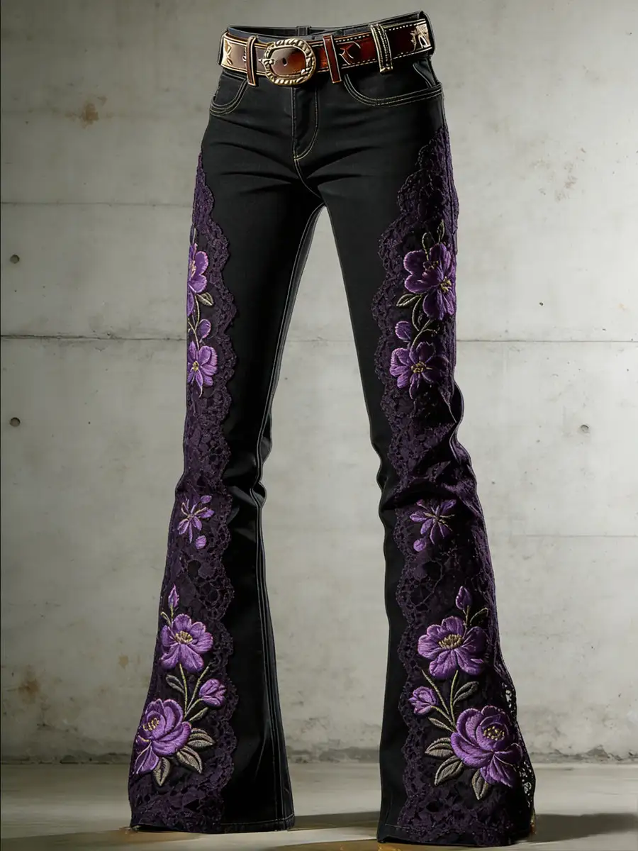Women's Floral Casual Long Pants