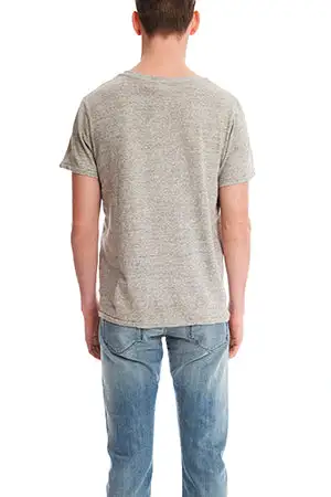 Textured Cotton Distressed Washed T-Shirt