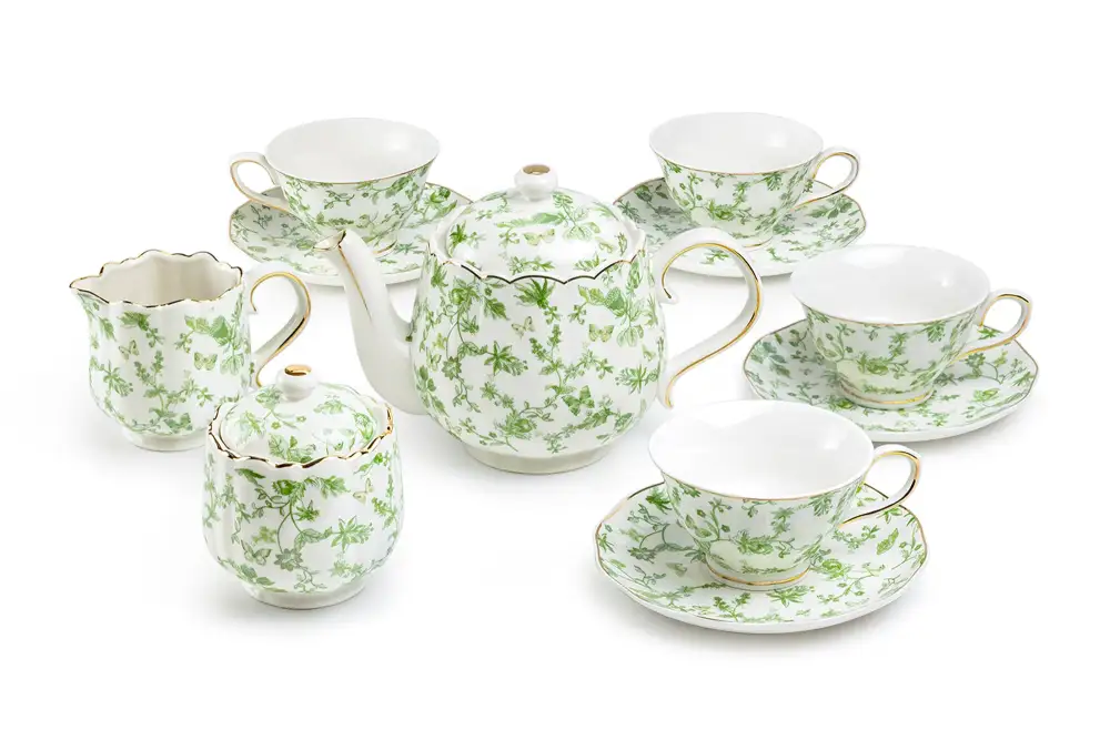Greeny Garden Porcelain Tea Set