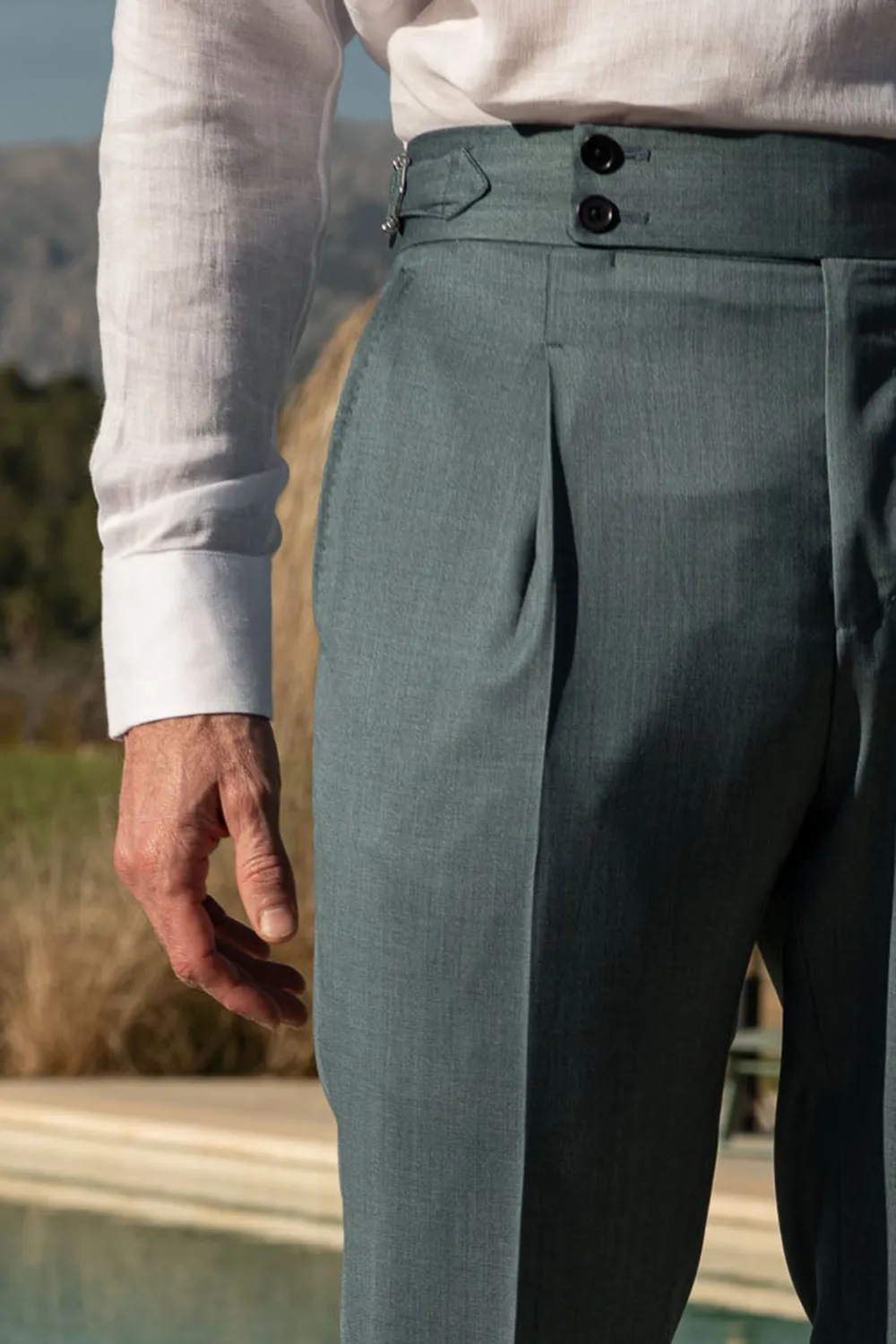 Water Green Trousers Men'S Fashion