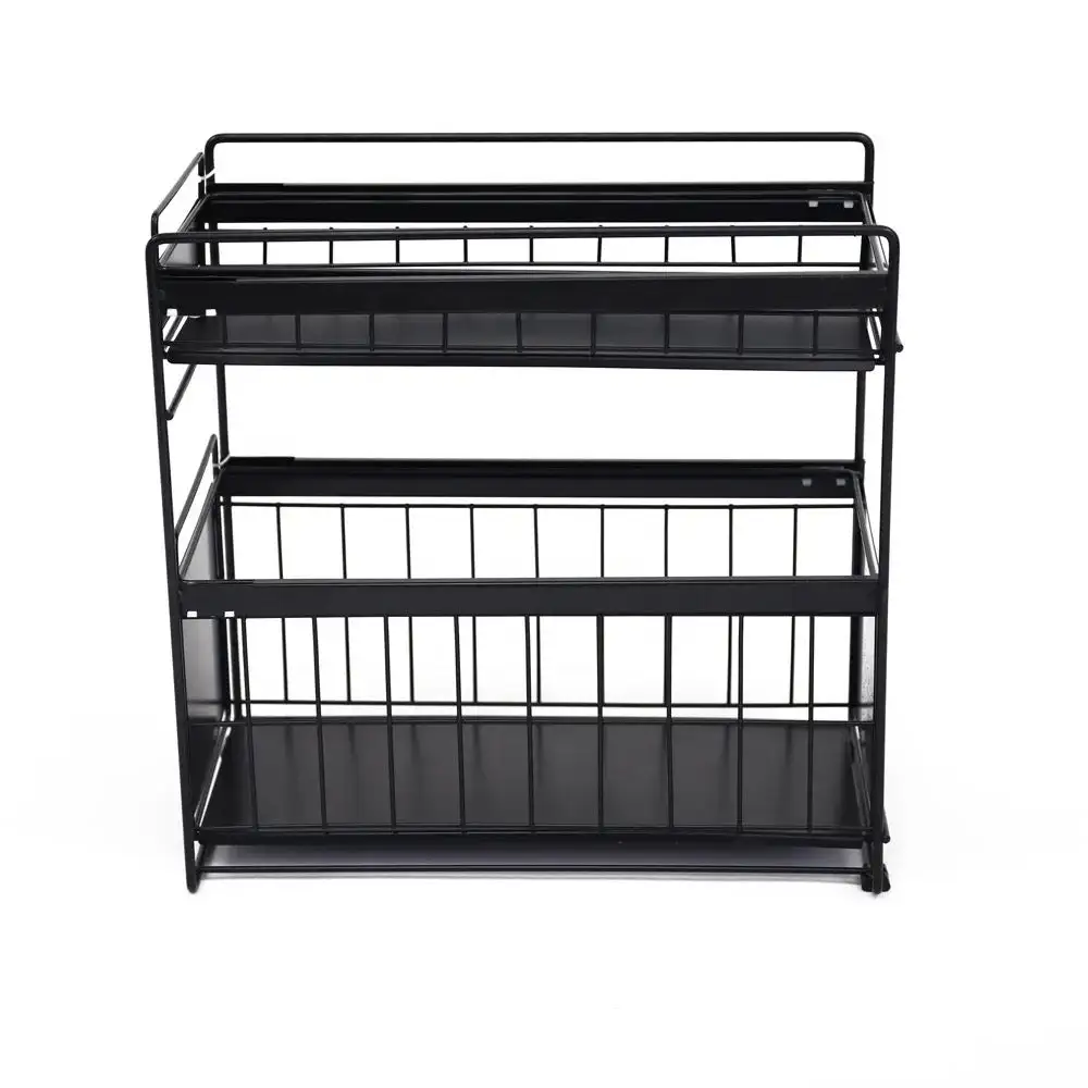 Black Under Desk Pull Out Drawer
