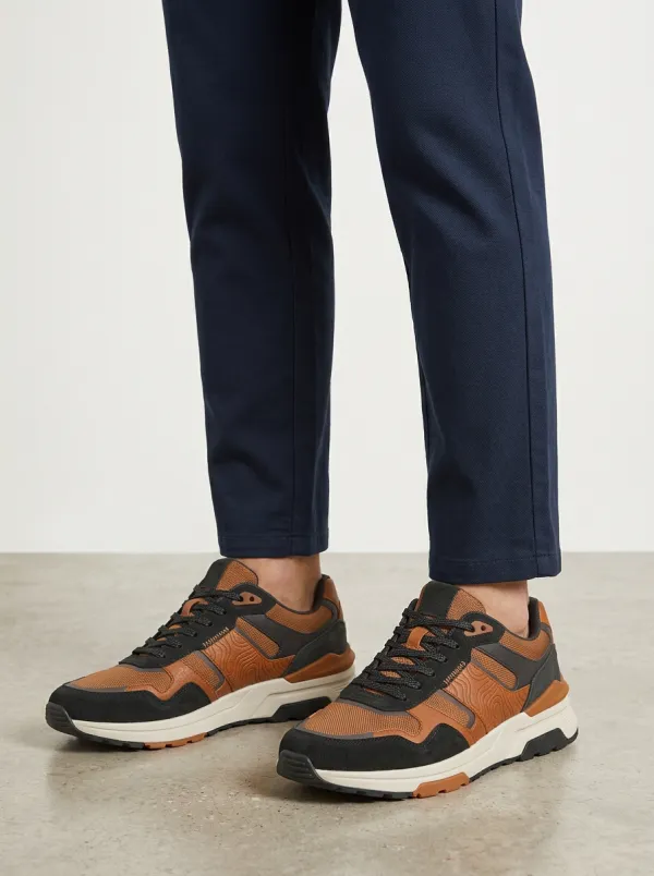 Men's Everyday Outdoor Hiking Topographic Pattern Print Sneakers