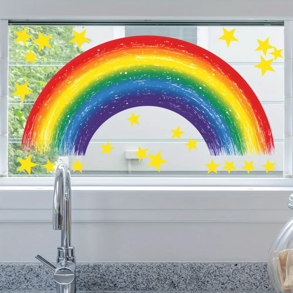 Rainbow Star Window Decal