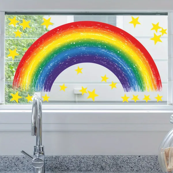 Rainbow Star Window Decal