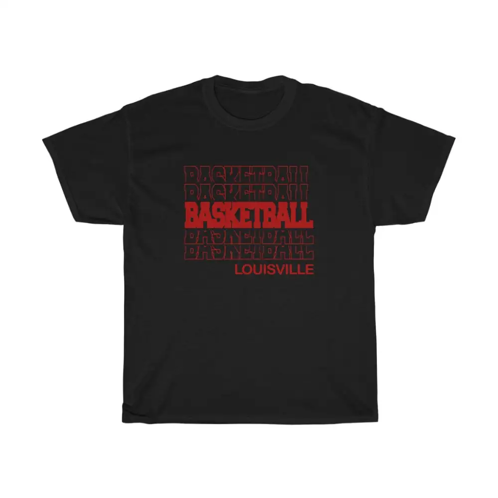 Basketball Louisville in Modern Stacked Lettering