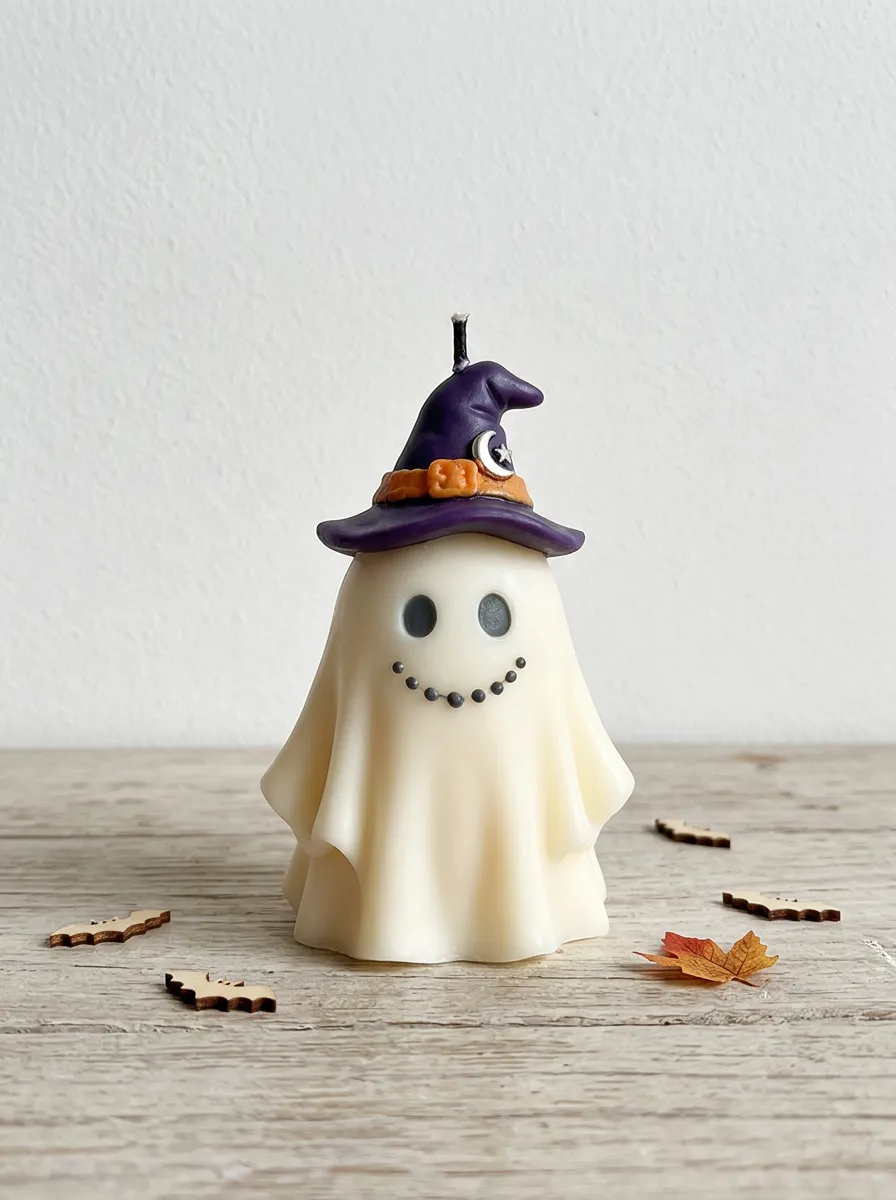 Halloween Ghost Witch Hat Shaped Candle