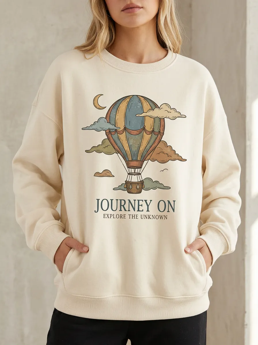 Travel Adventure Hot Air Balloon Sweatshirt