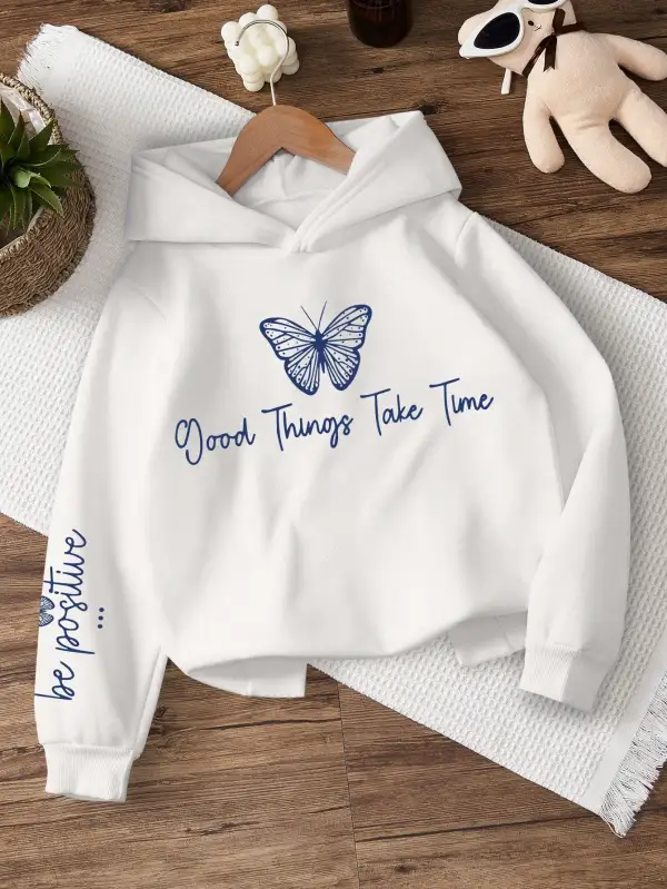 Be Positive Butterfly Butterfly Graphic Hoodie