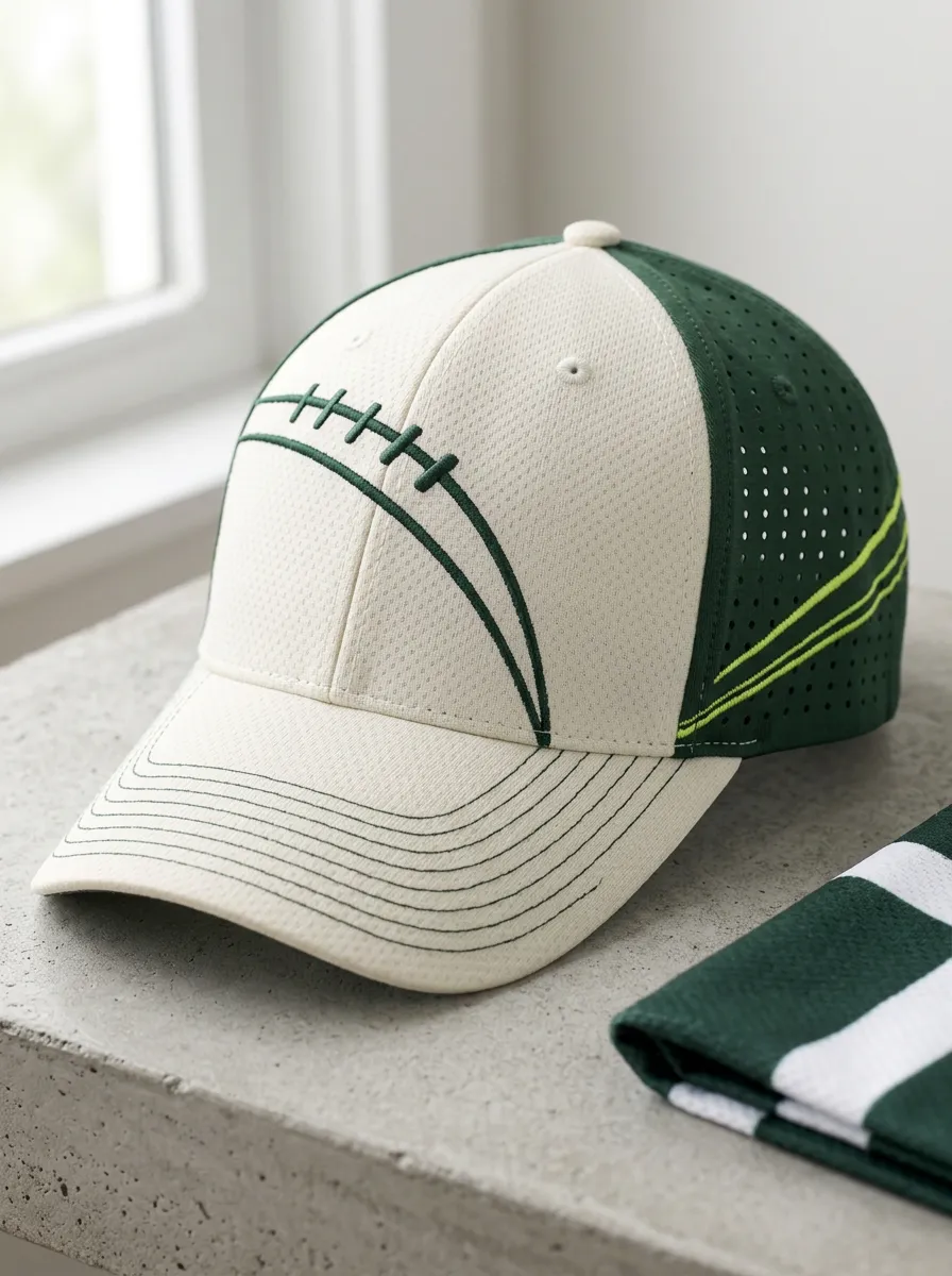 Unisex American Football Fan Green Laces Printed Cap