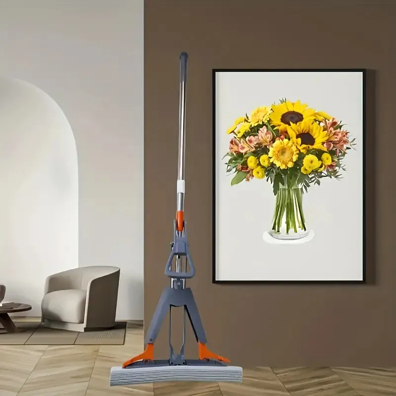 Dry And Wet Dual-Purpose Double-Folded Sponge Mop