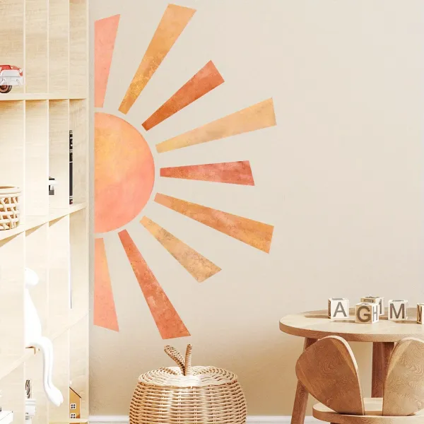 Watercolor Sun Wall Sticker