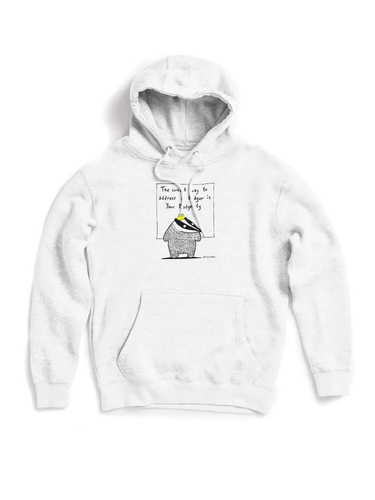 Retro Badger Illustration Hoodie