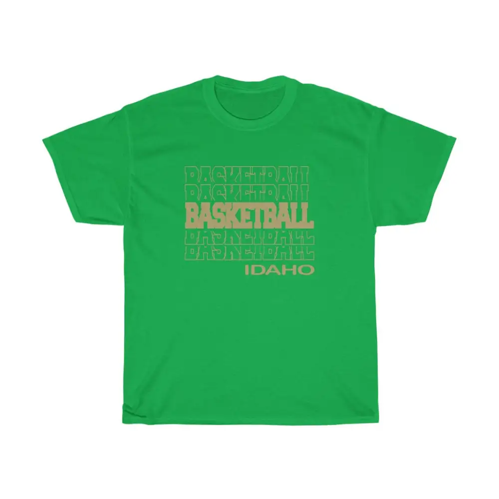 Basketball Idaho in Modern Stacked Lettering