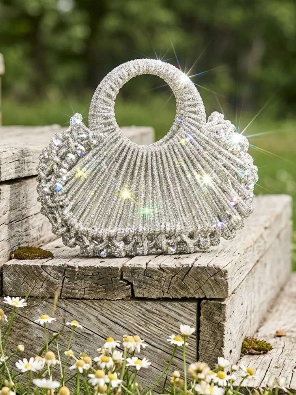 Paisley Rhinestone Handbag