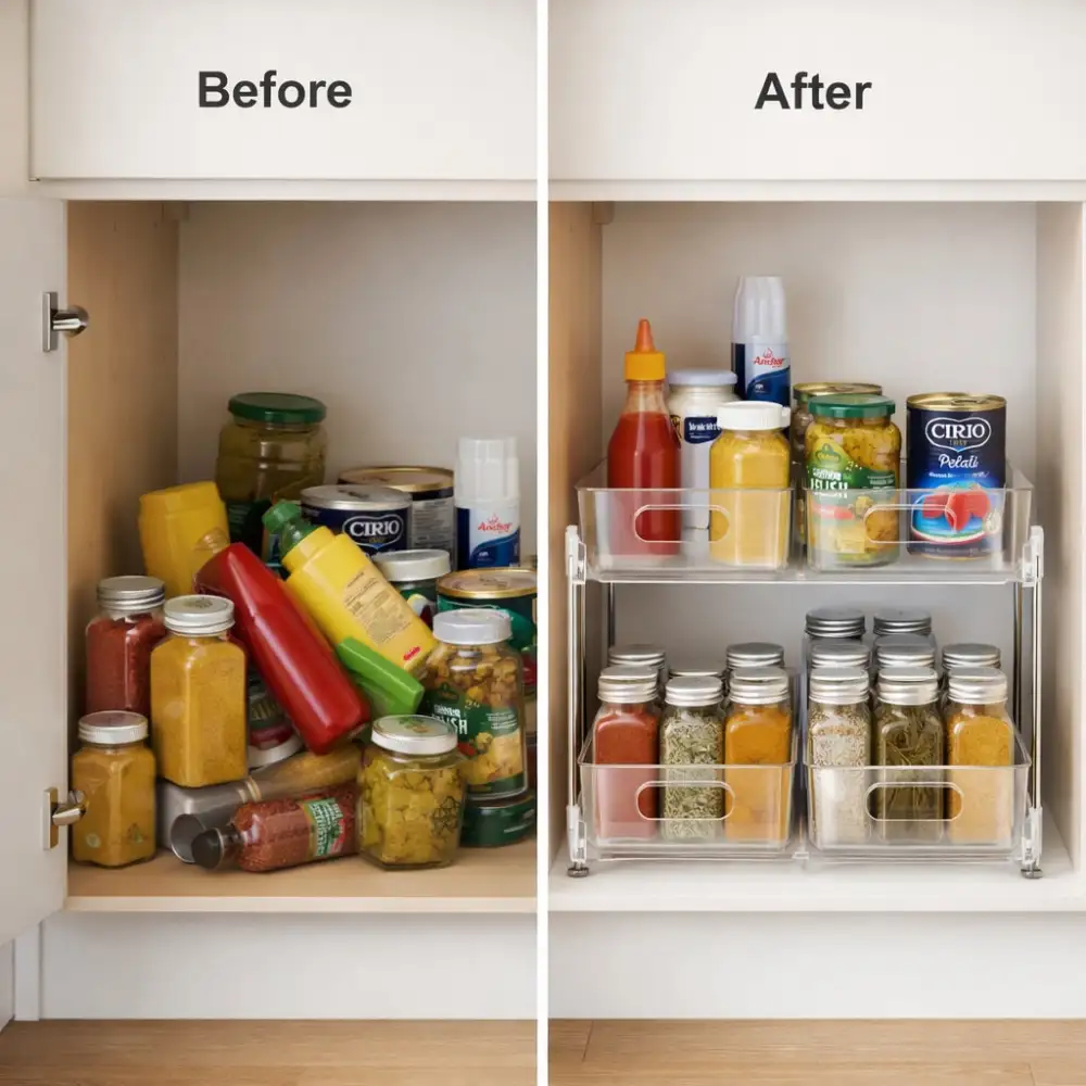 Tier Pull Out Kitchen Organizers