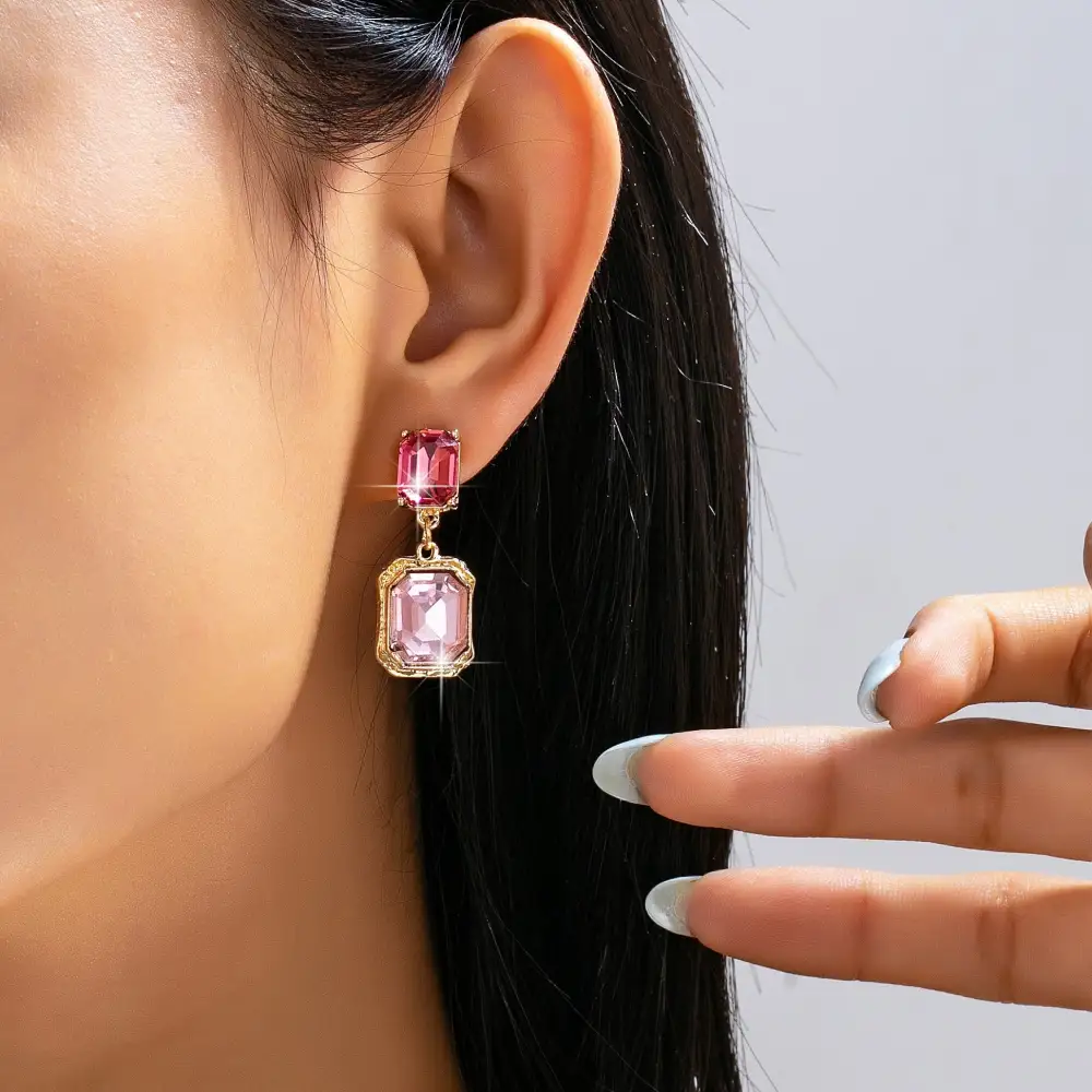 Two Stone Geometric Crystal Cut