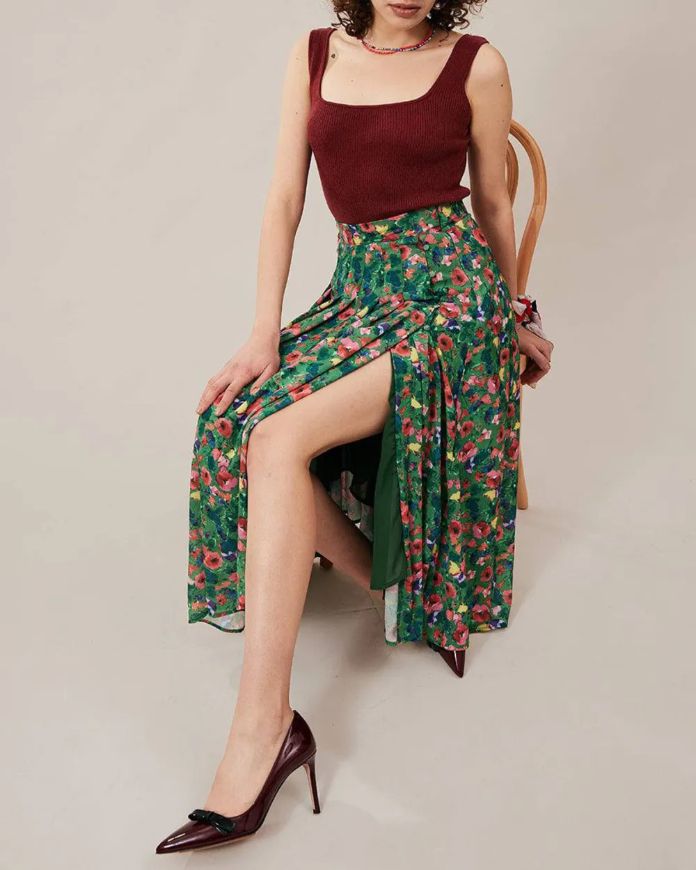 A-Line Mid Length Skirt