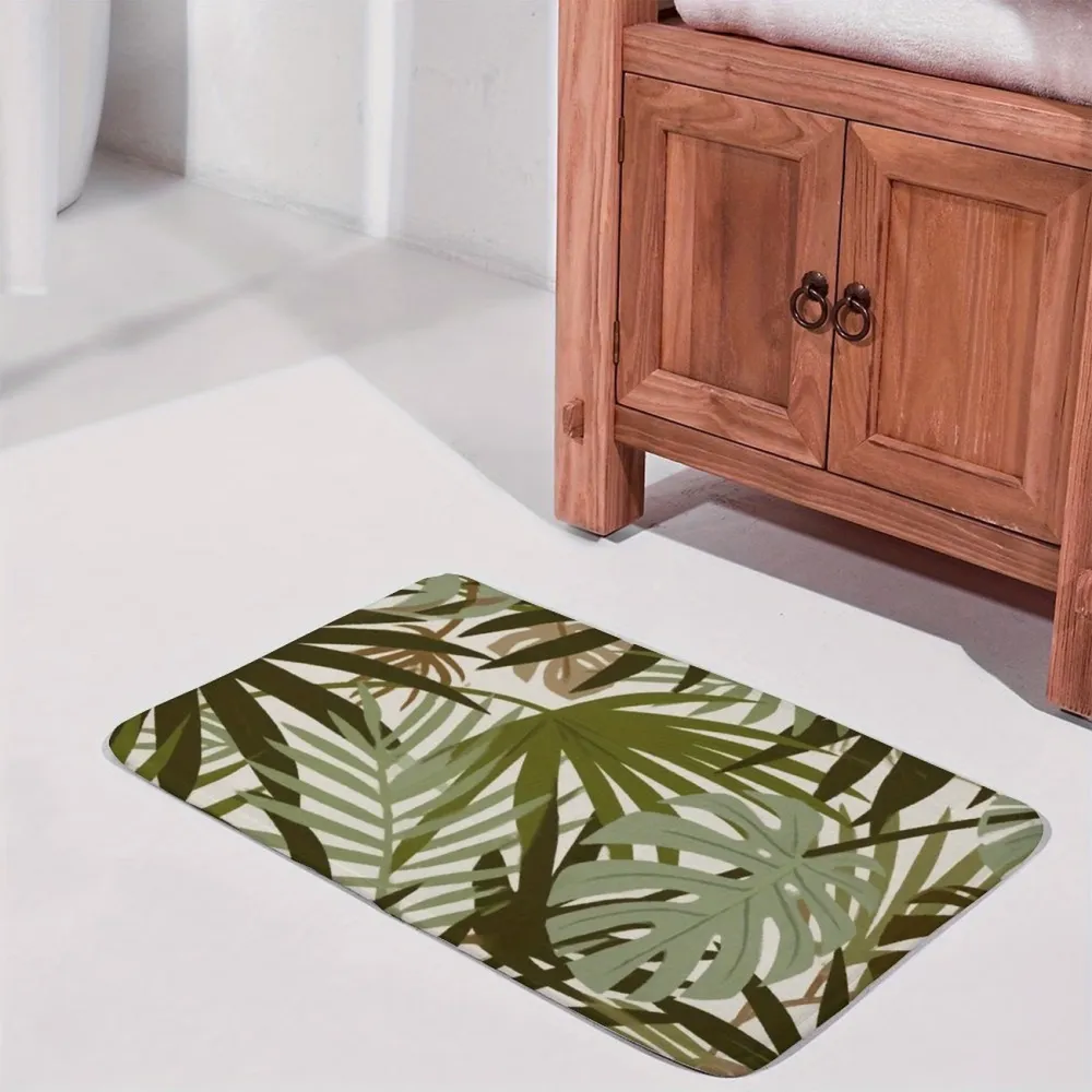 Tropical Leaf Bath Mat
