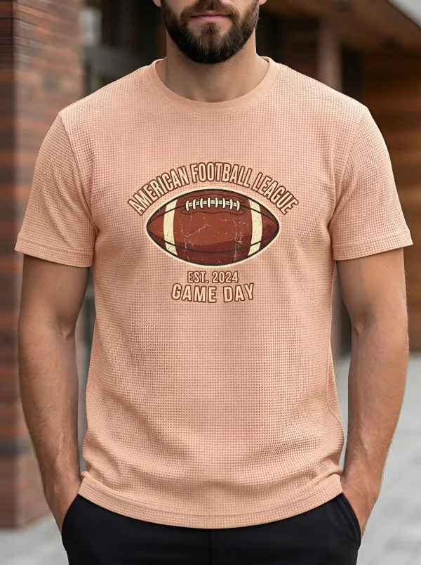 Football Graphic Casual T-Shirt