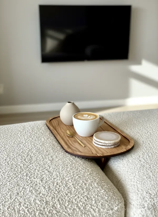 Elm Sofa Tray Light Brown