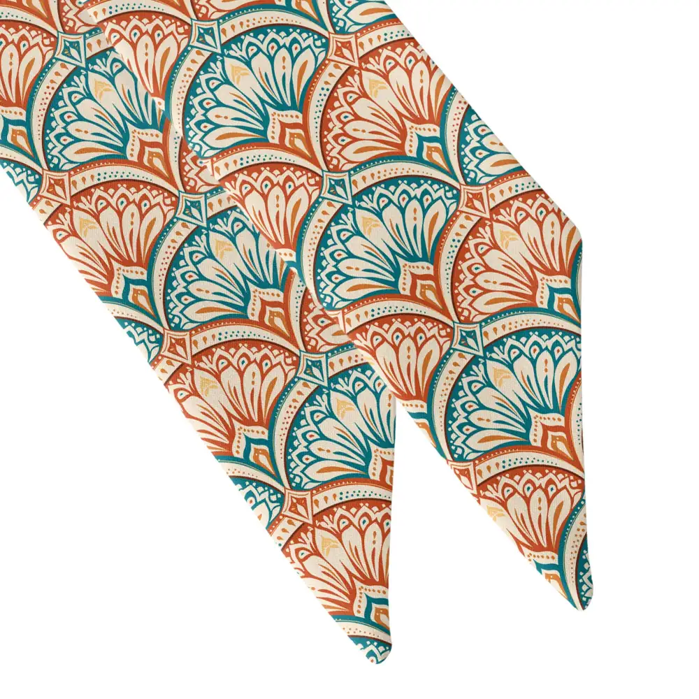 Deco Fan Bloom Design Hair Scarf