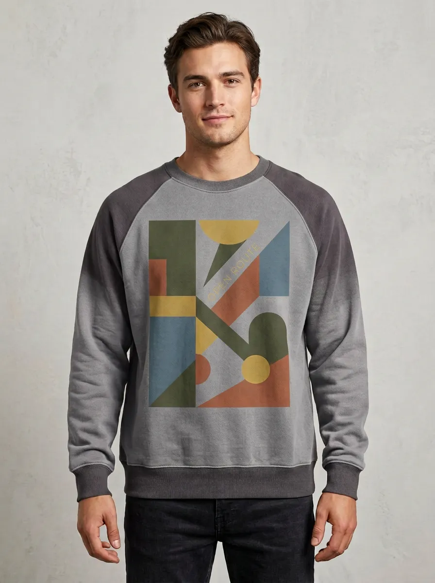 Open Route Geometric Abstract Hoodie
