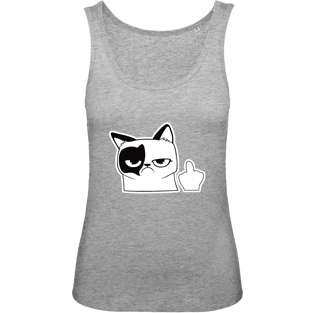 Rude Cat Gesture Tank