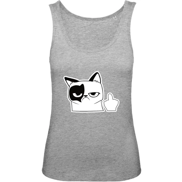 Rude Cat Gesture Tank