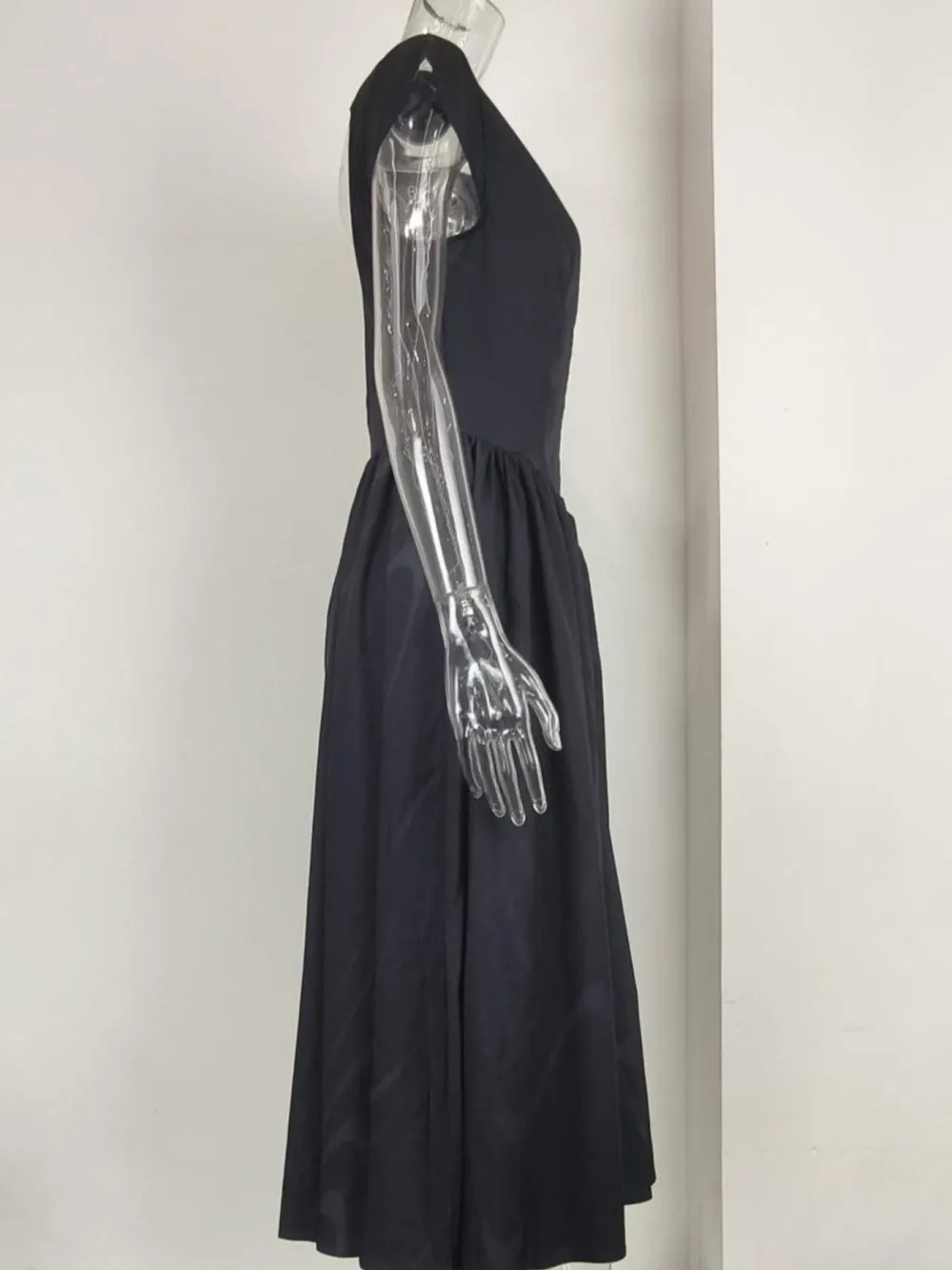 Full Size Cap Sleeve A-Line Midi Dress Plus Size