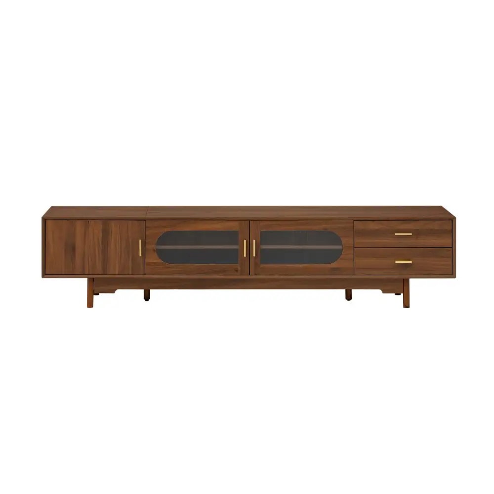 Two Drawers Solid Wood Tv Cabinet